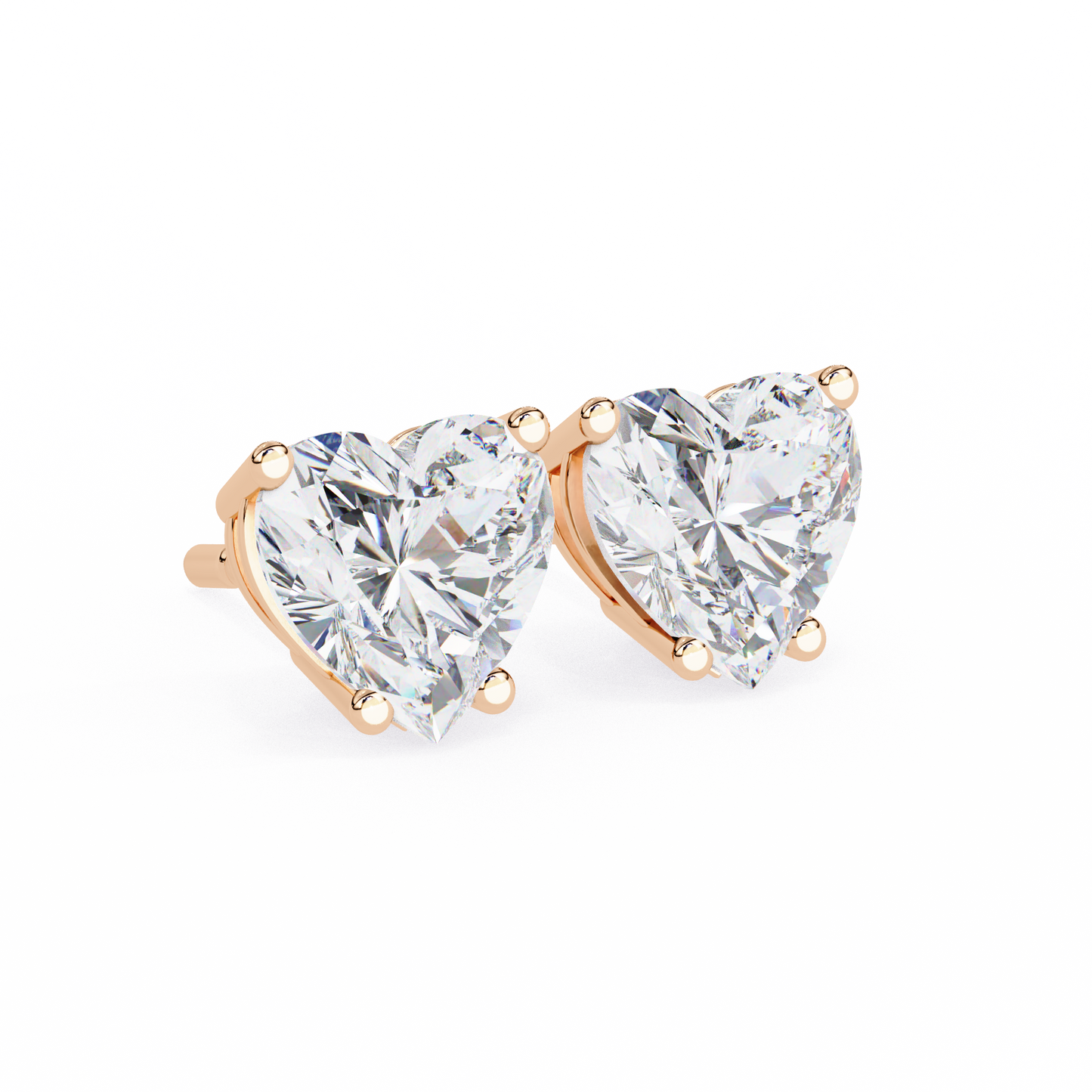 Emily Heart Lab - Grown Diamond Earrings.