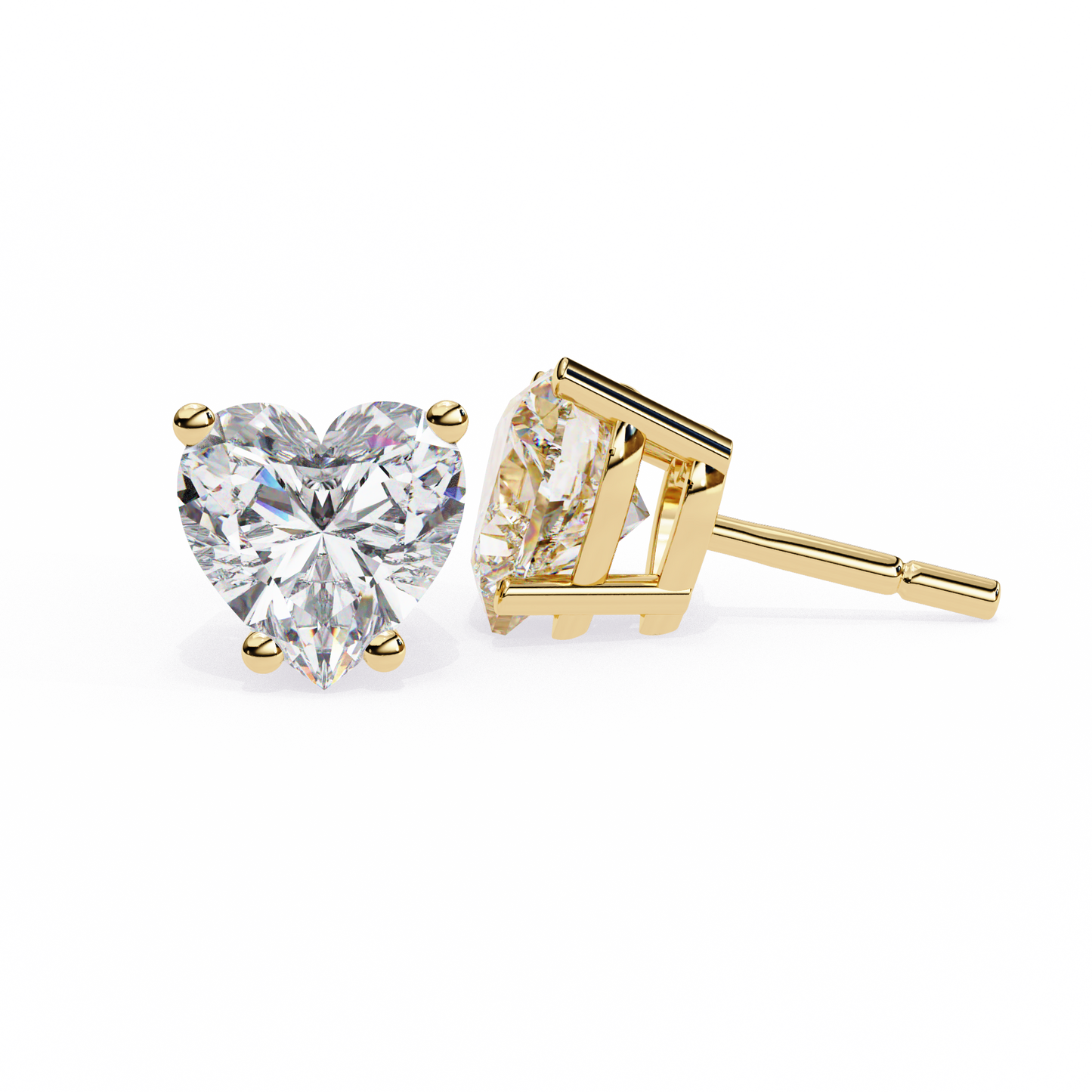 Emily Heart Lab - Grown Diamond Earrings.