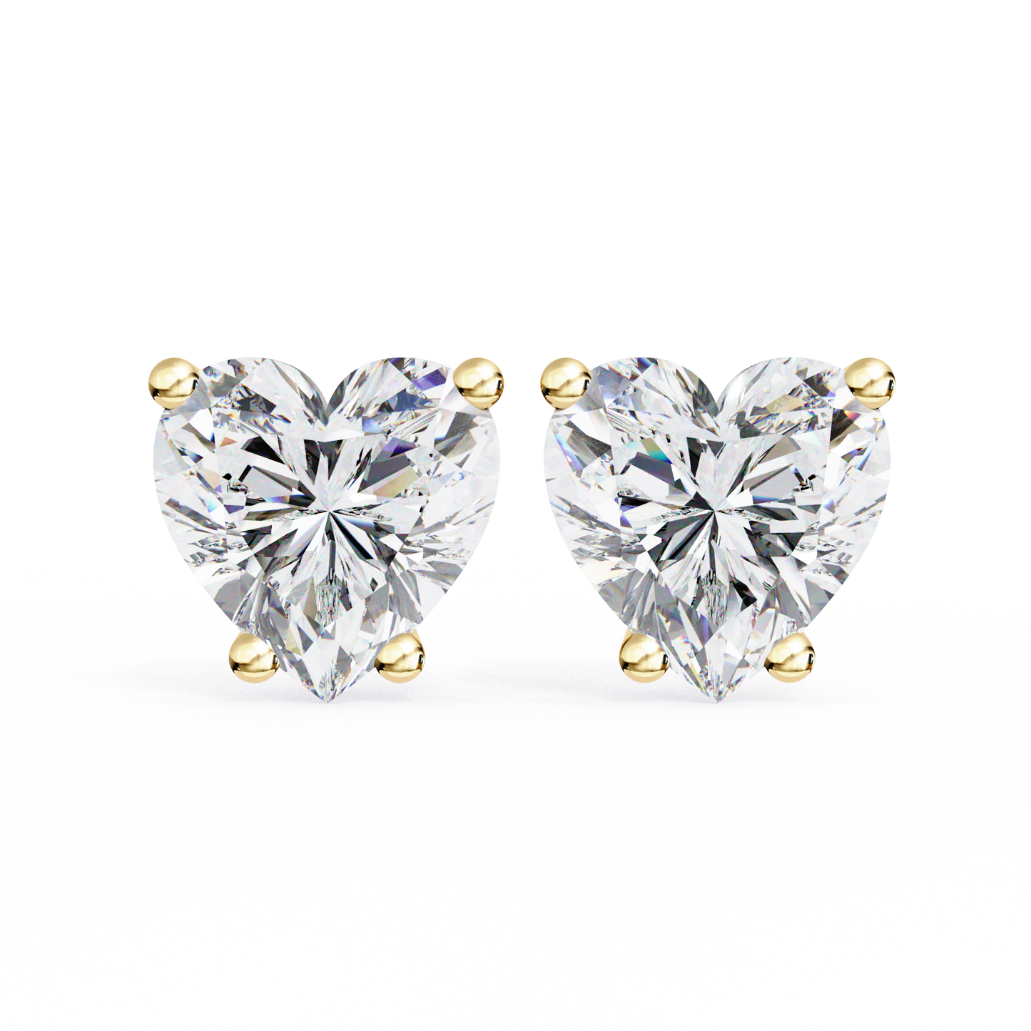 Emily Heart Lab - Grown Diamond Earrings.