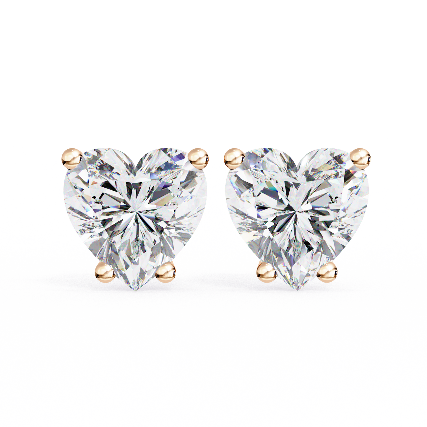 Emily Heart Lab - Grown Diamond Earrings.