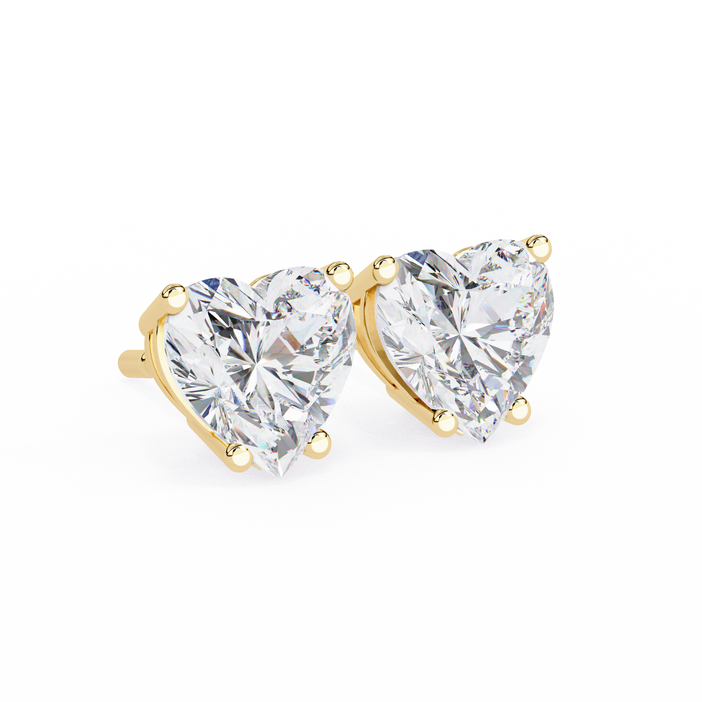 Emily Heart Lab - Grown Diamond Earrings.