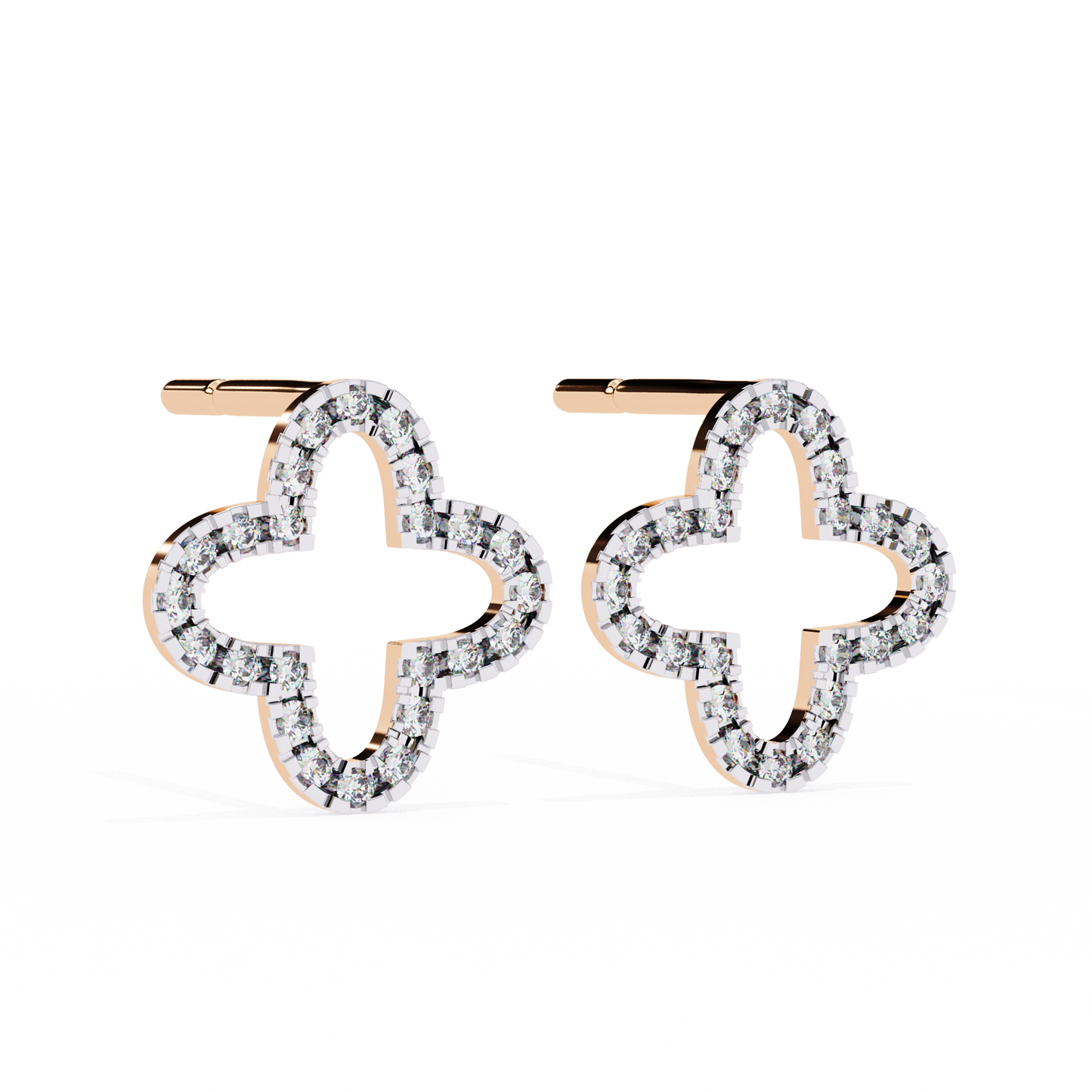 Floral Lab-Grown Diamond Earrings