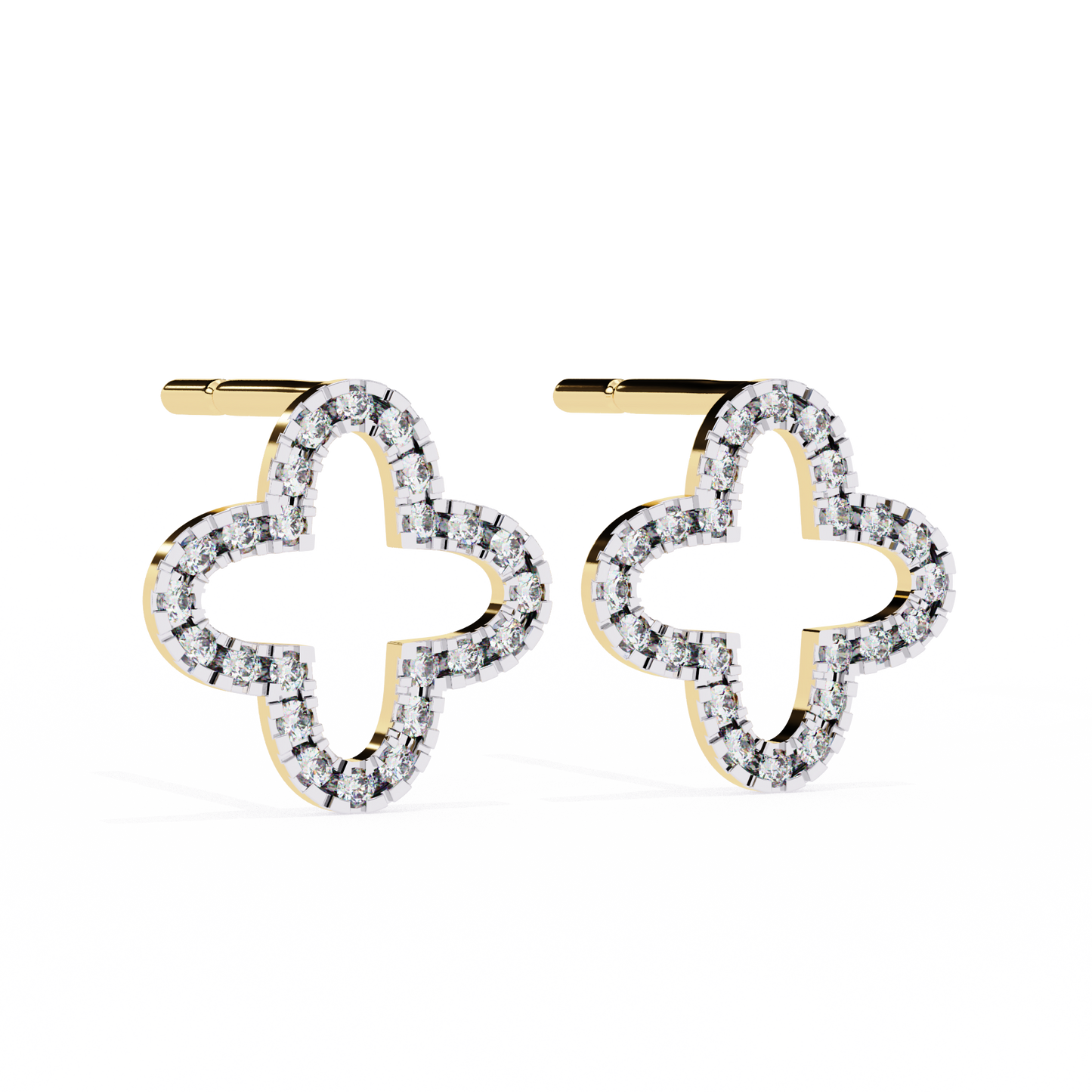 Floral Lab-Grown Diamond Earrings