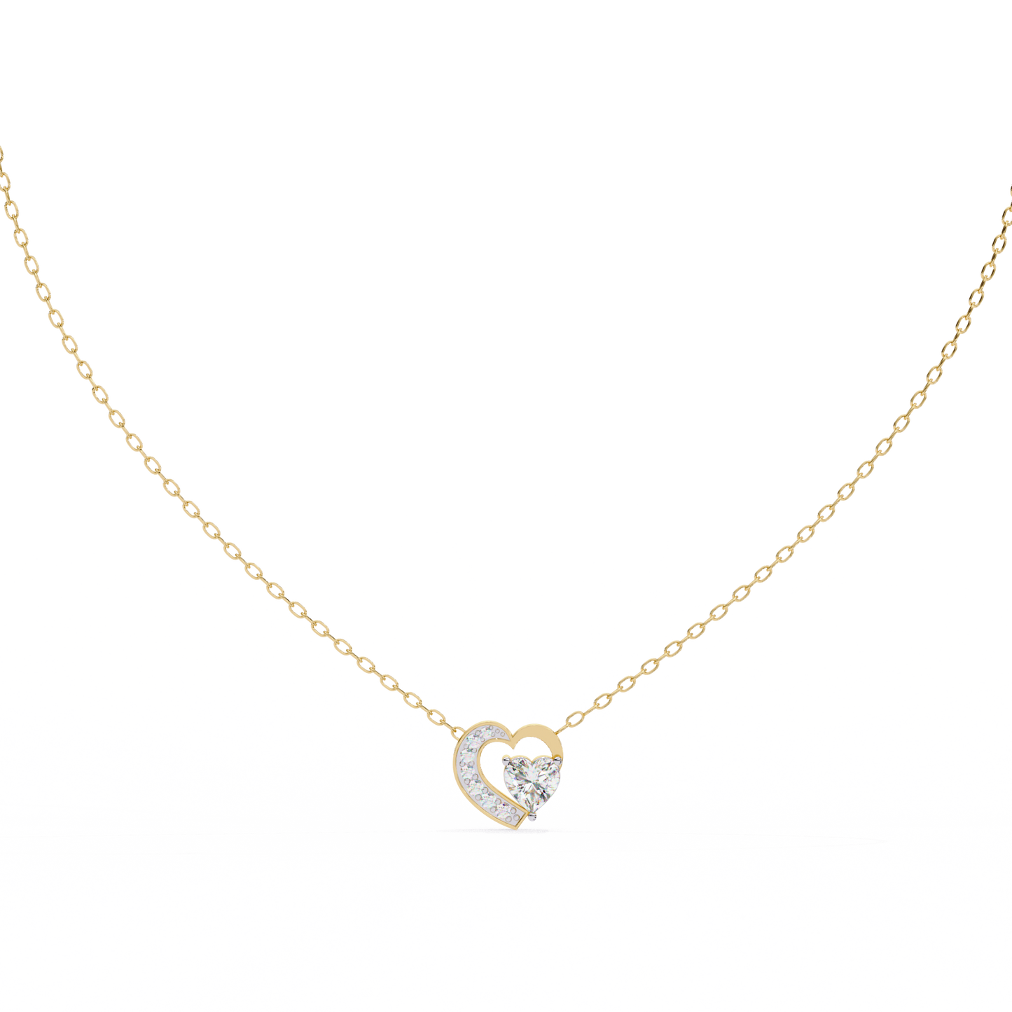 Tilting Hearts Lab Grown Pendants