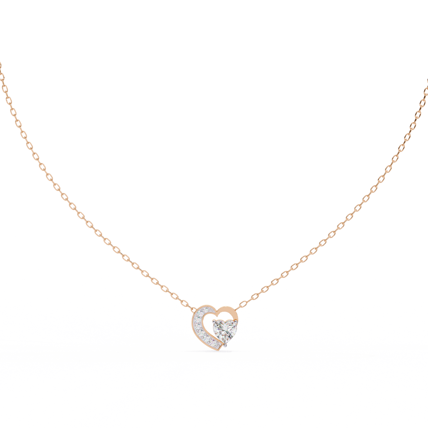Tilting Hearts Lab Grown Pendants