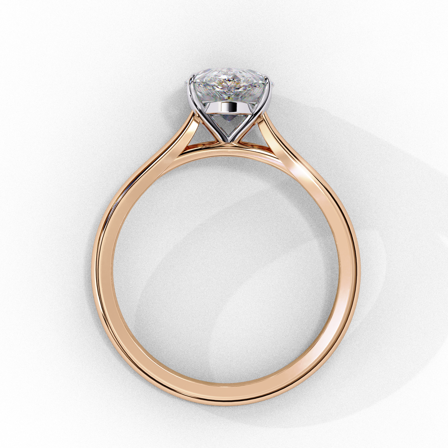 Lab-Grown Pear Ring
