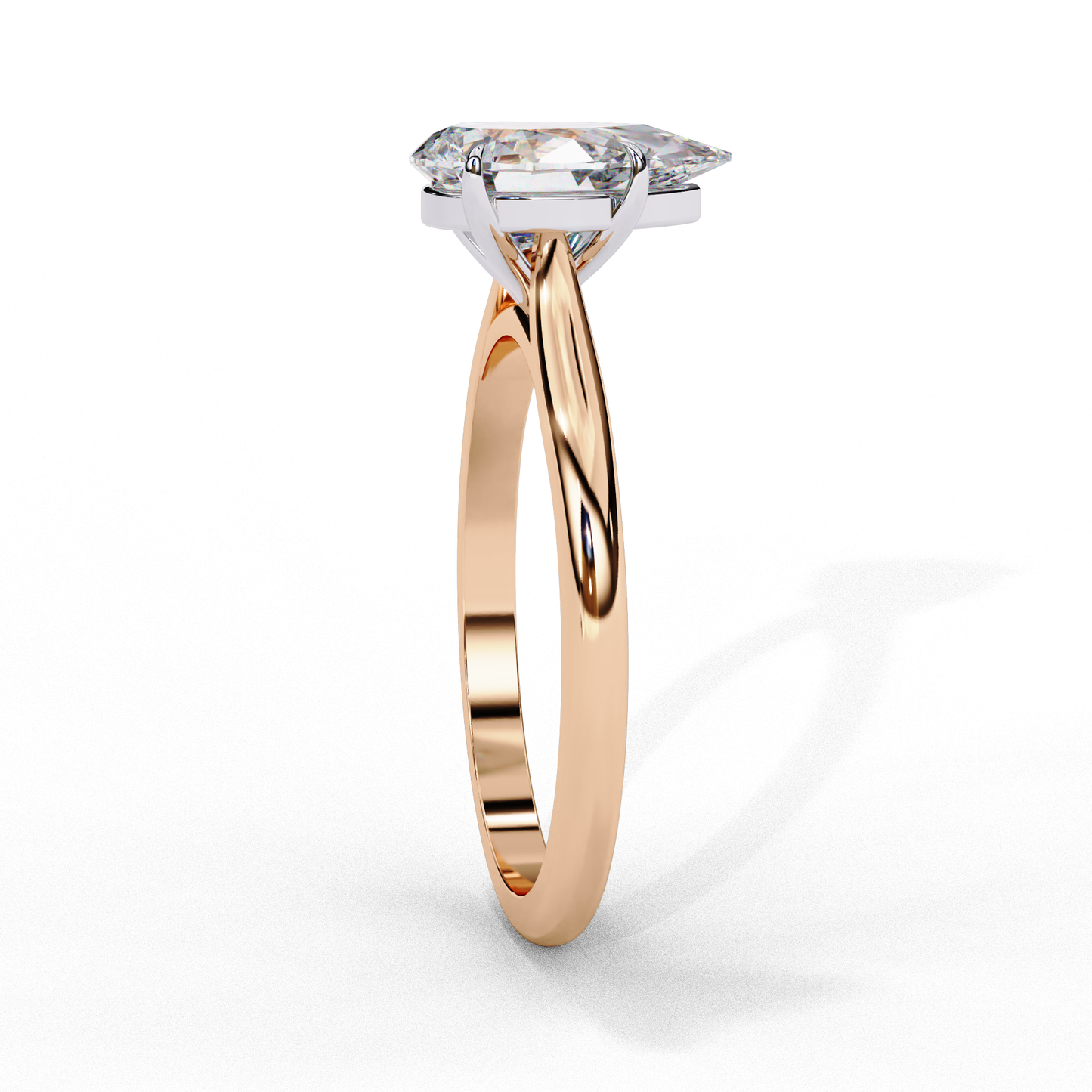 Lab-Grown Pear Ring