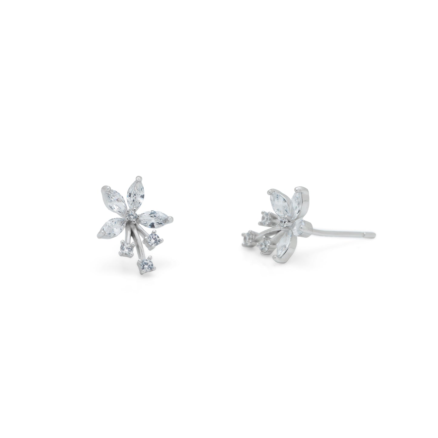 Celestial Flower Silver Earrings