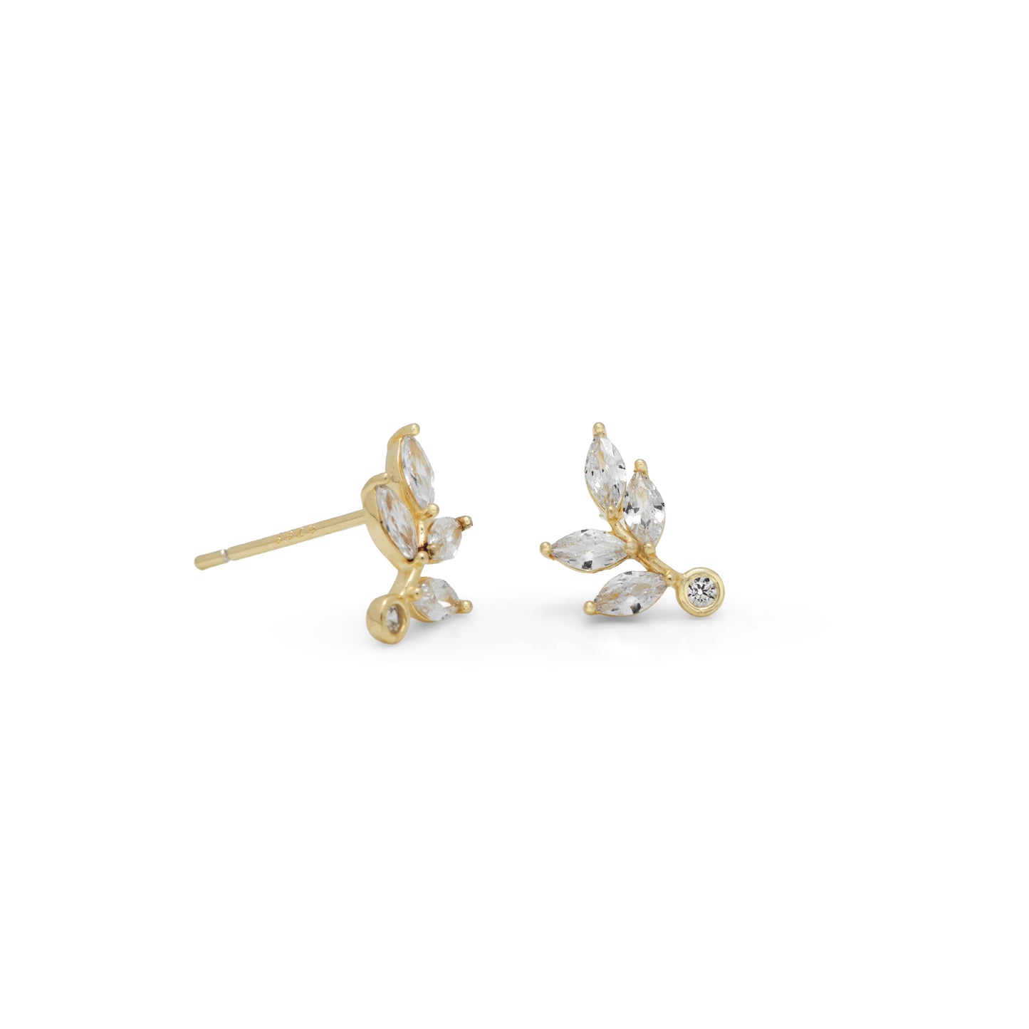 Marquise Leaf Gold Earrings