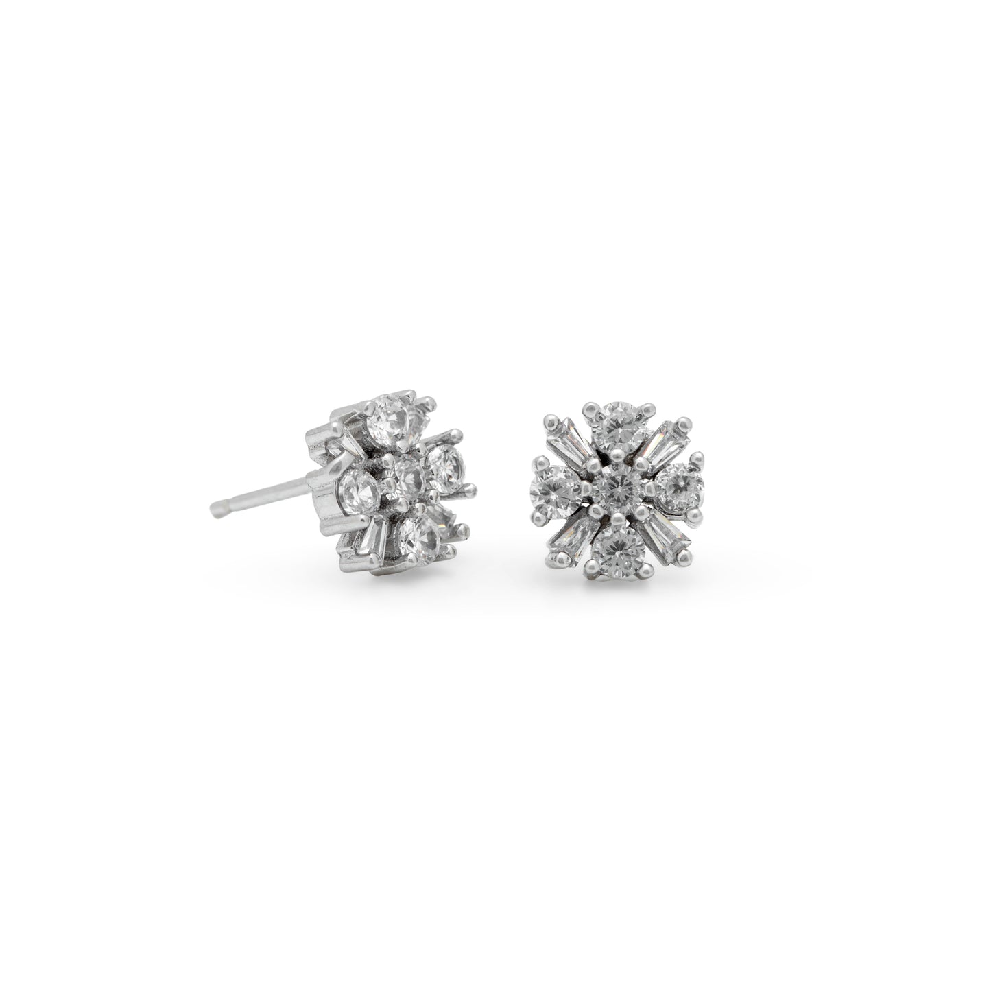 Sparkling Silver Earrings
