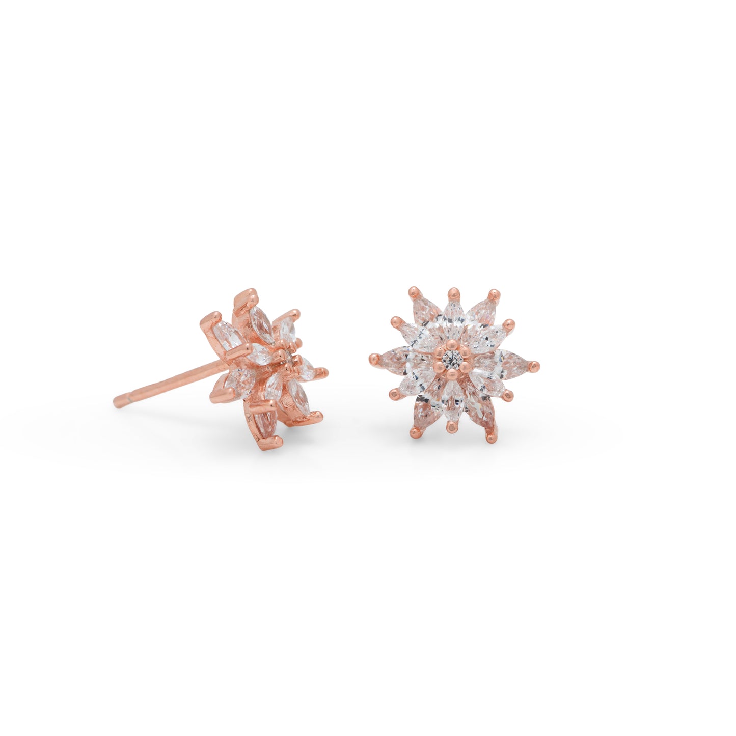 Shooting Star Rose gold Earrings