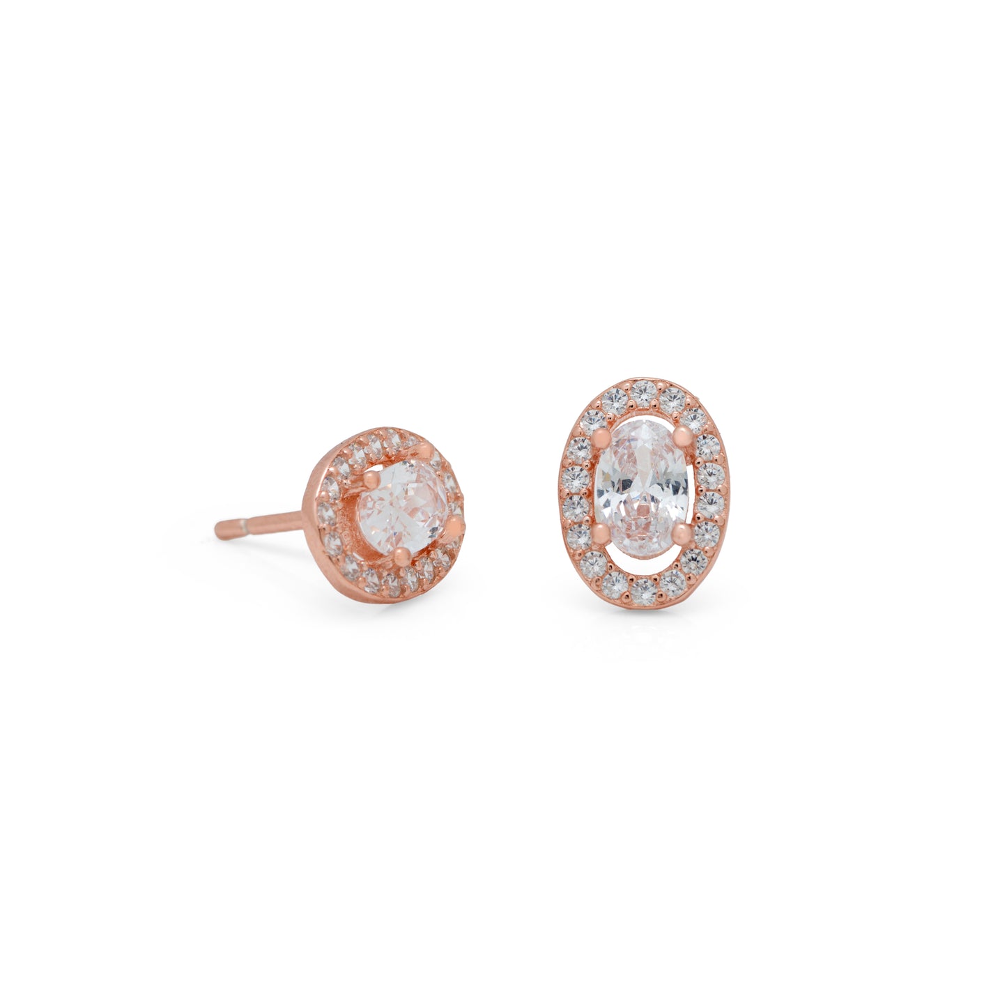 Oval Halo Studs