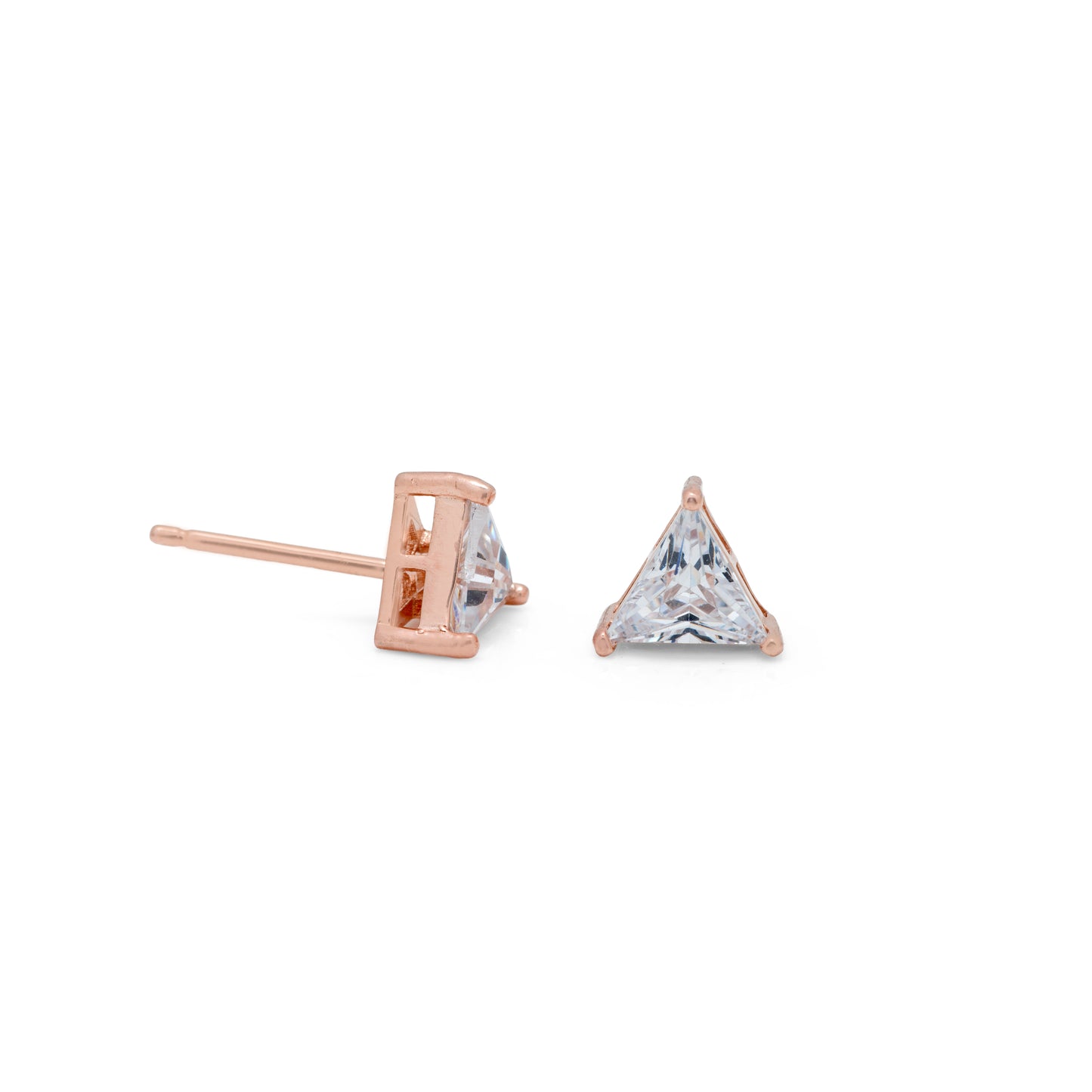 Rose Gold Pyramid Power Studs