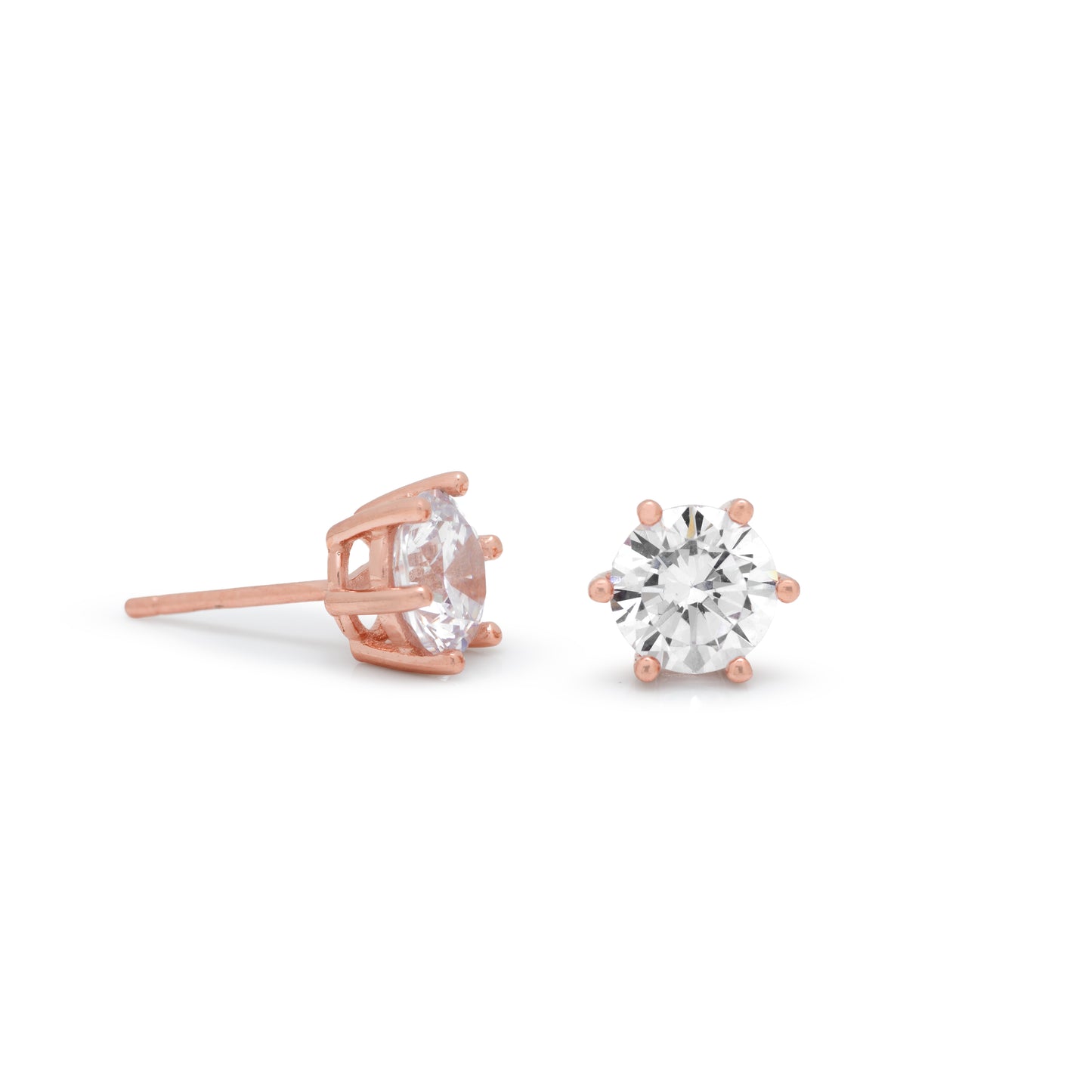 Classic Rose Gold Diamond Studs