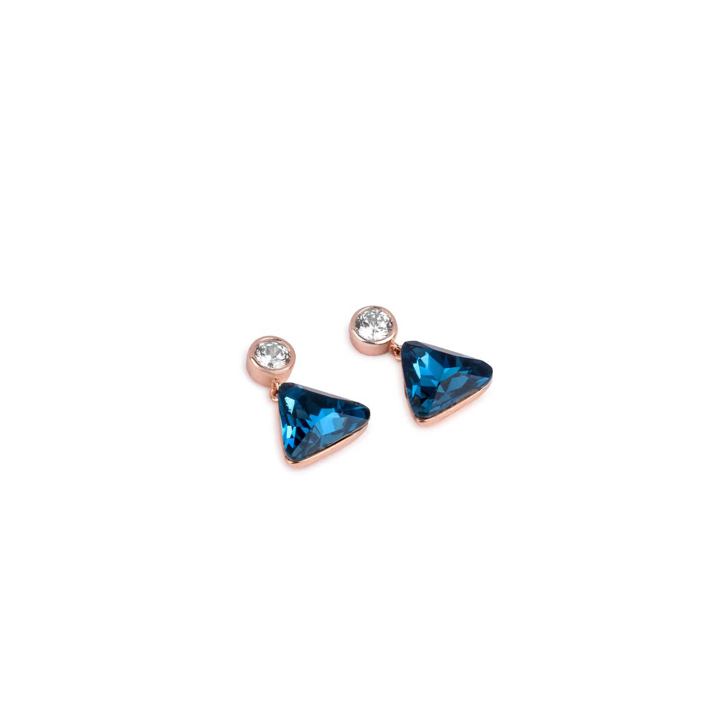 Blue Magic Rose Gold Earrings