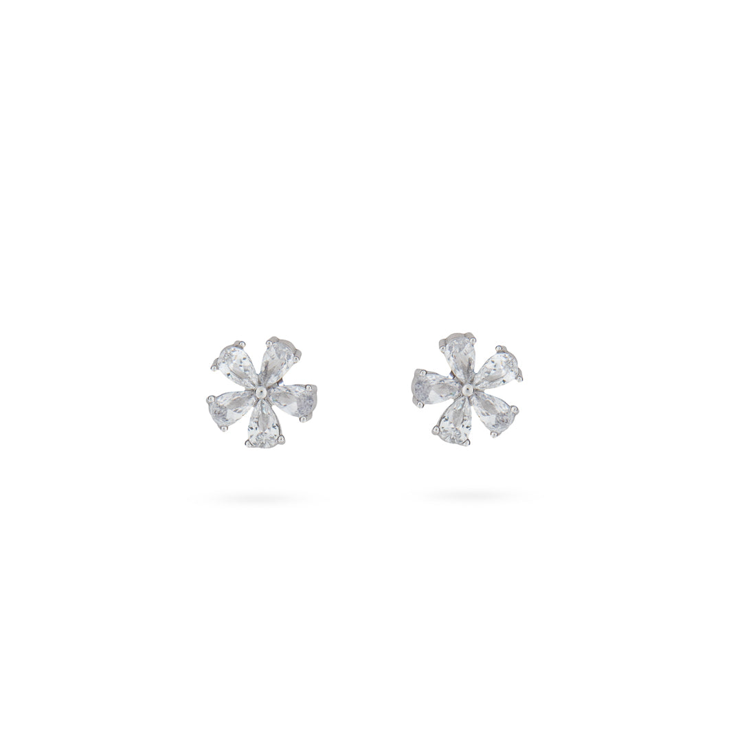 Dazzling White Gold Earrings