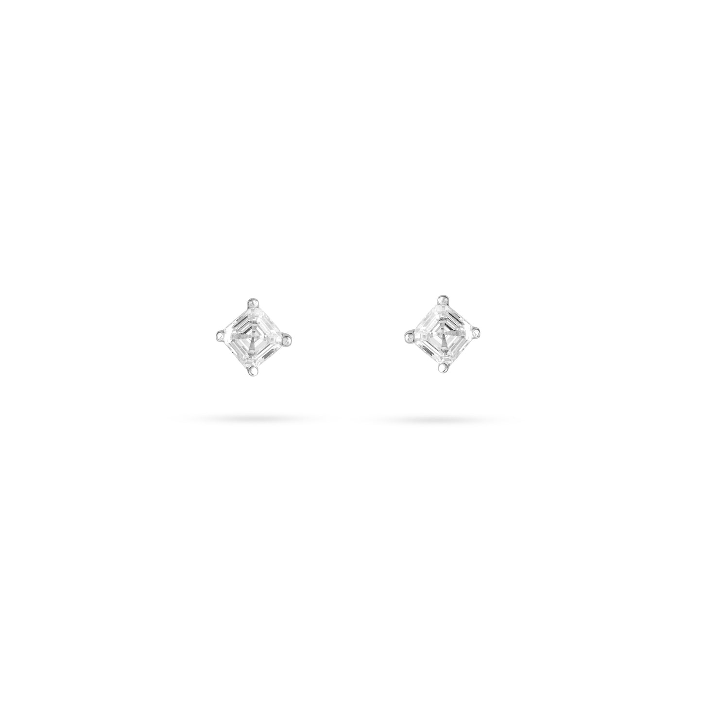 Dazzling Diamond Hex Mini Silver Studs