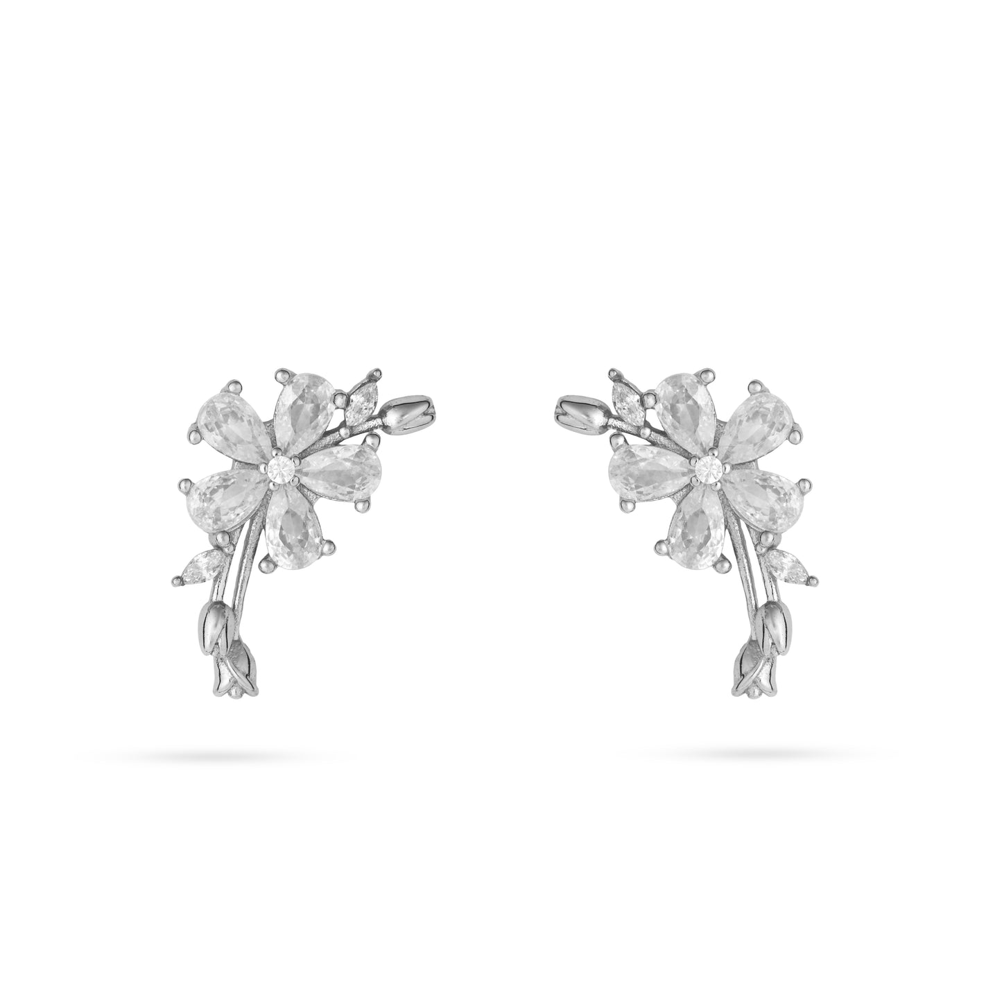 Twinkling Lily Silver Earrings