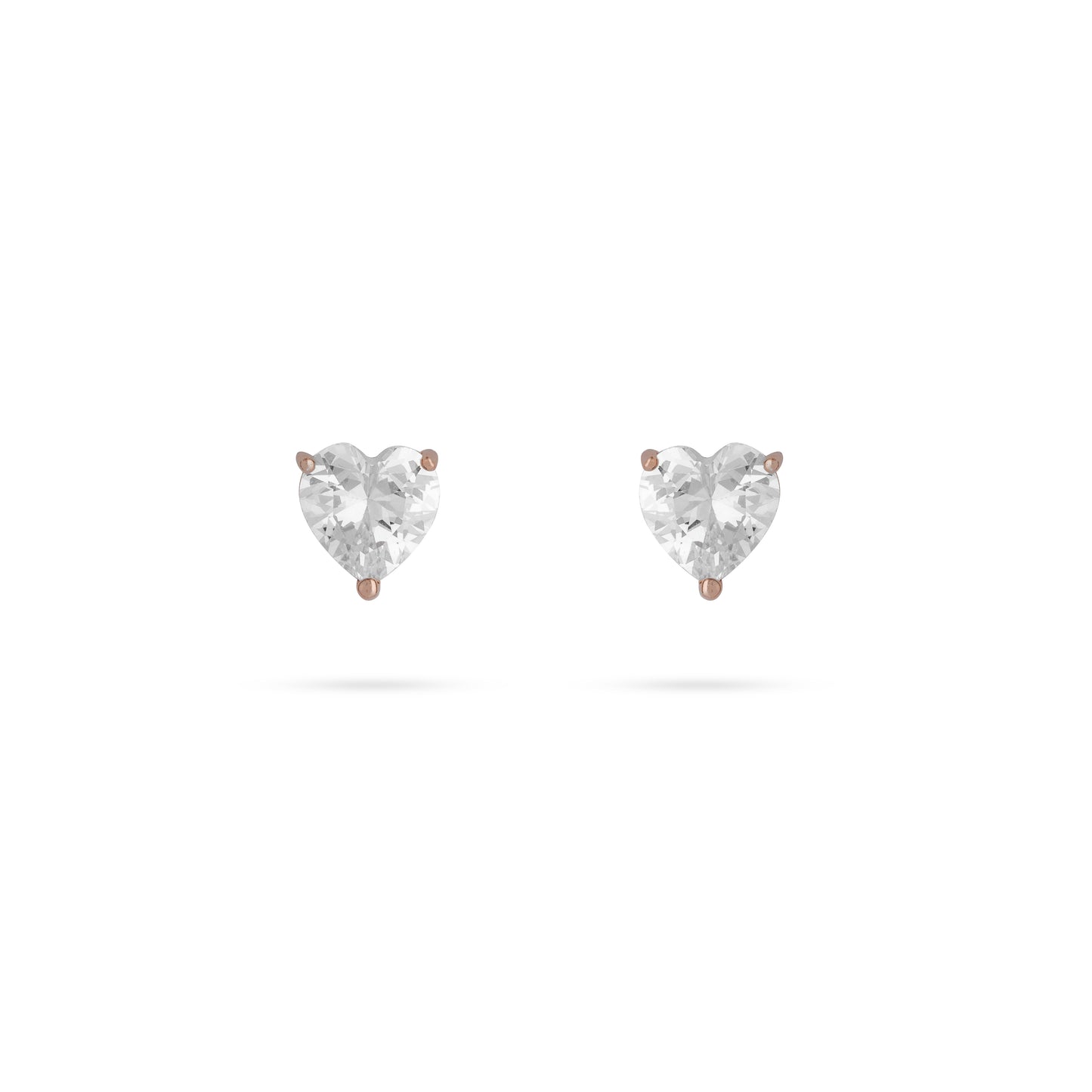 Prismatic Heart Rose Gold Earrings