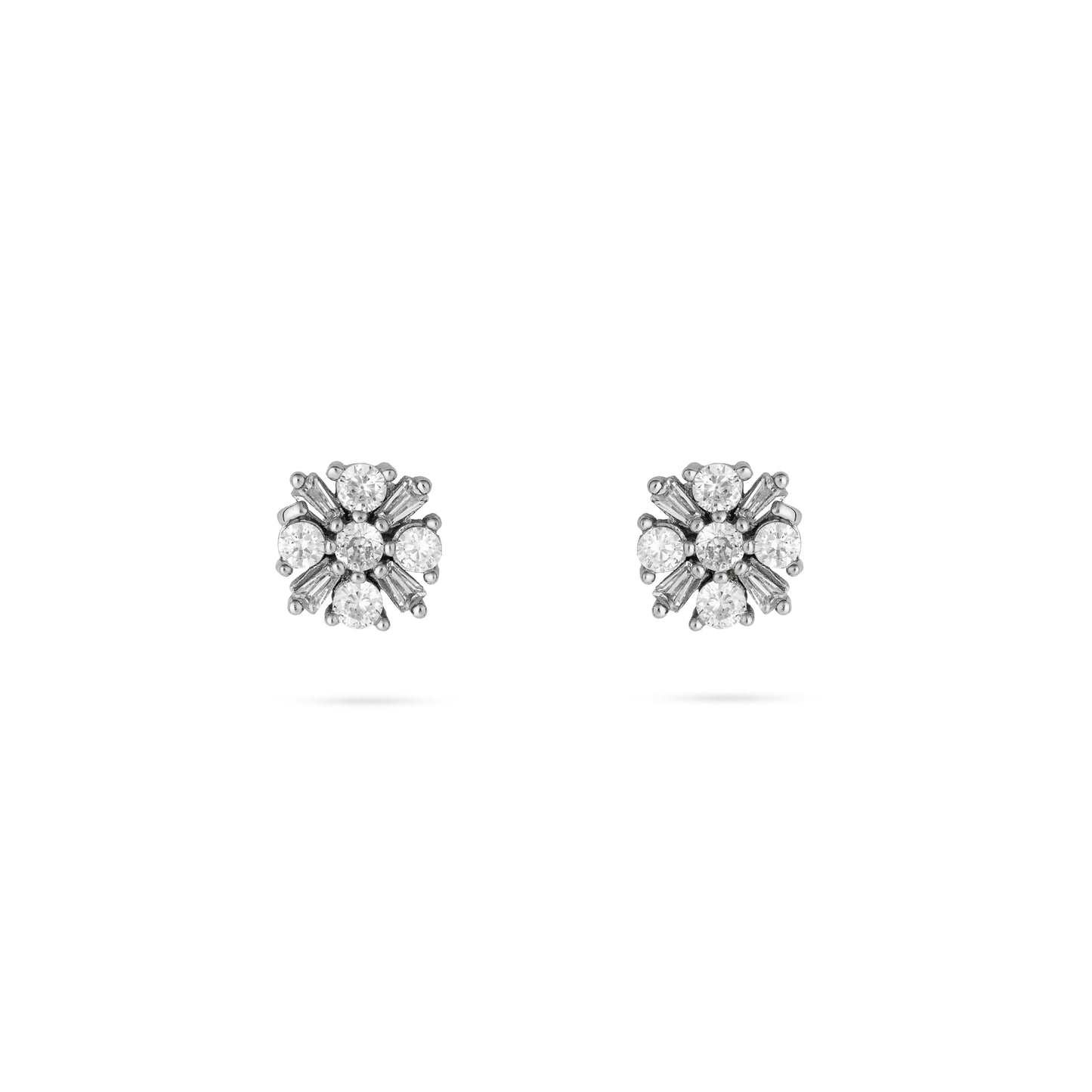 Sparkling Silver Earrings