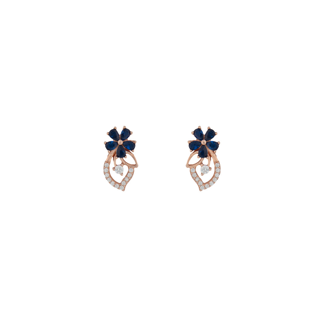 Blue Rose Earrings