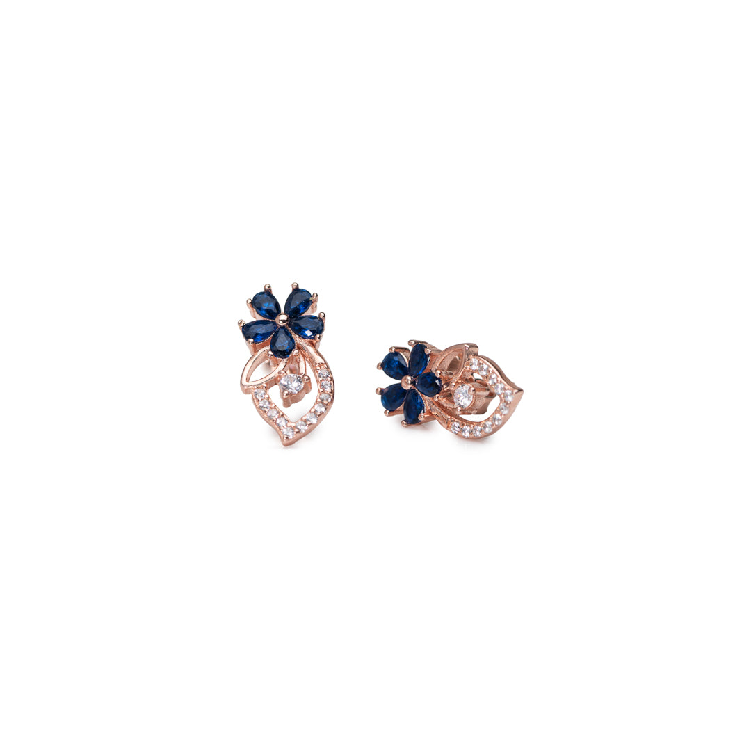 Blue Rose Earrings