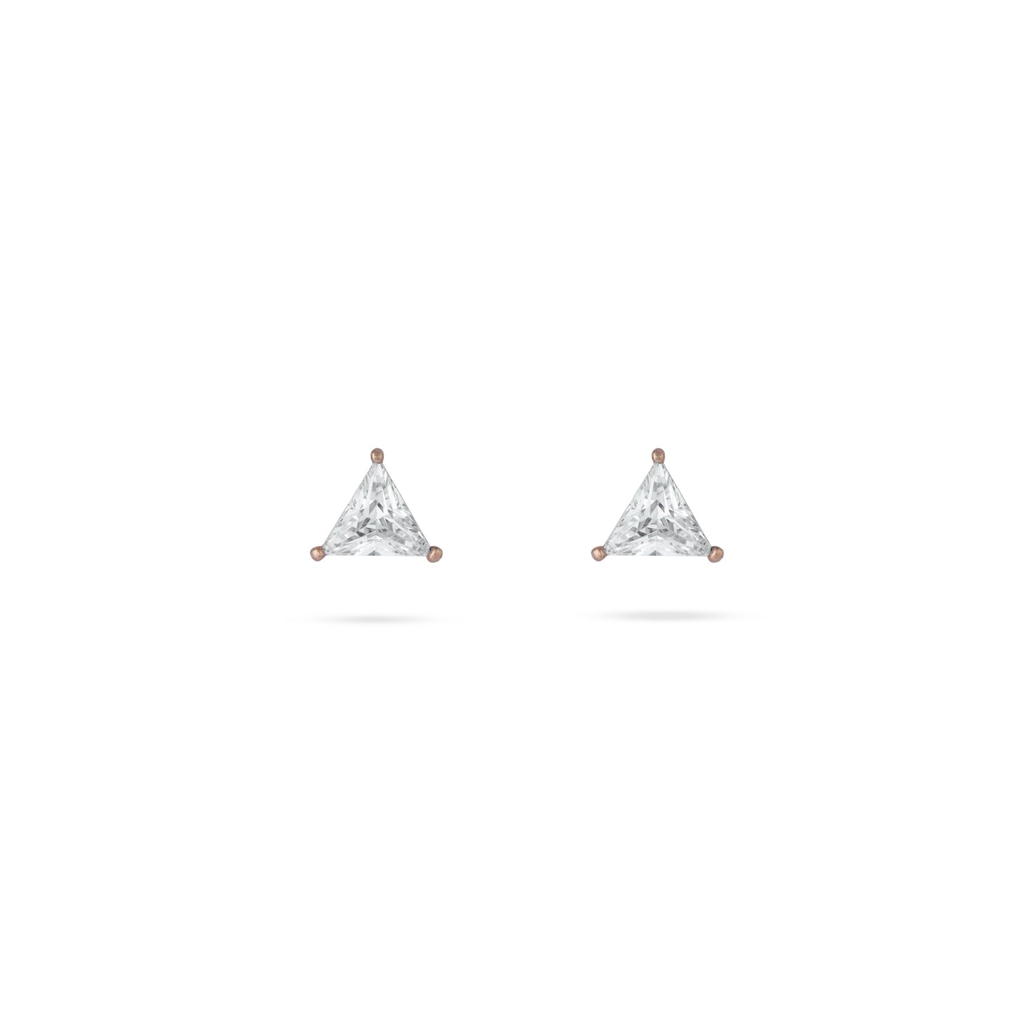 Rose Gold Pyramid Power Studs