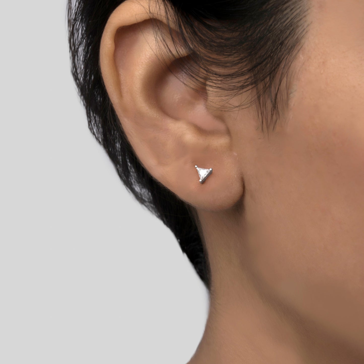 Silver Mini Pyramid Power Studs