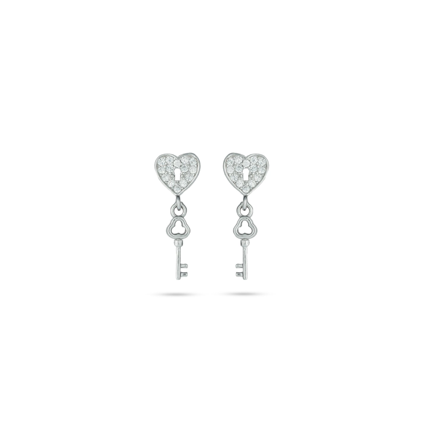 Love Lock Silver Earrings