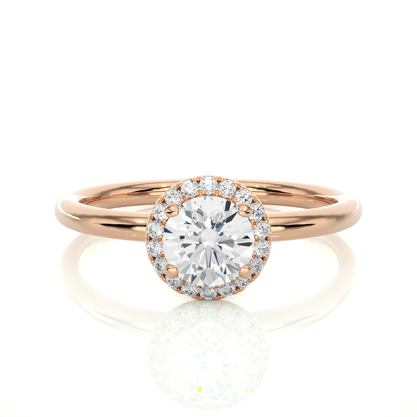 Round Sparkling Lab-Grown Ring