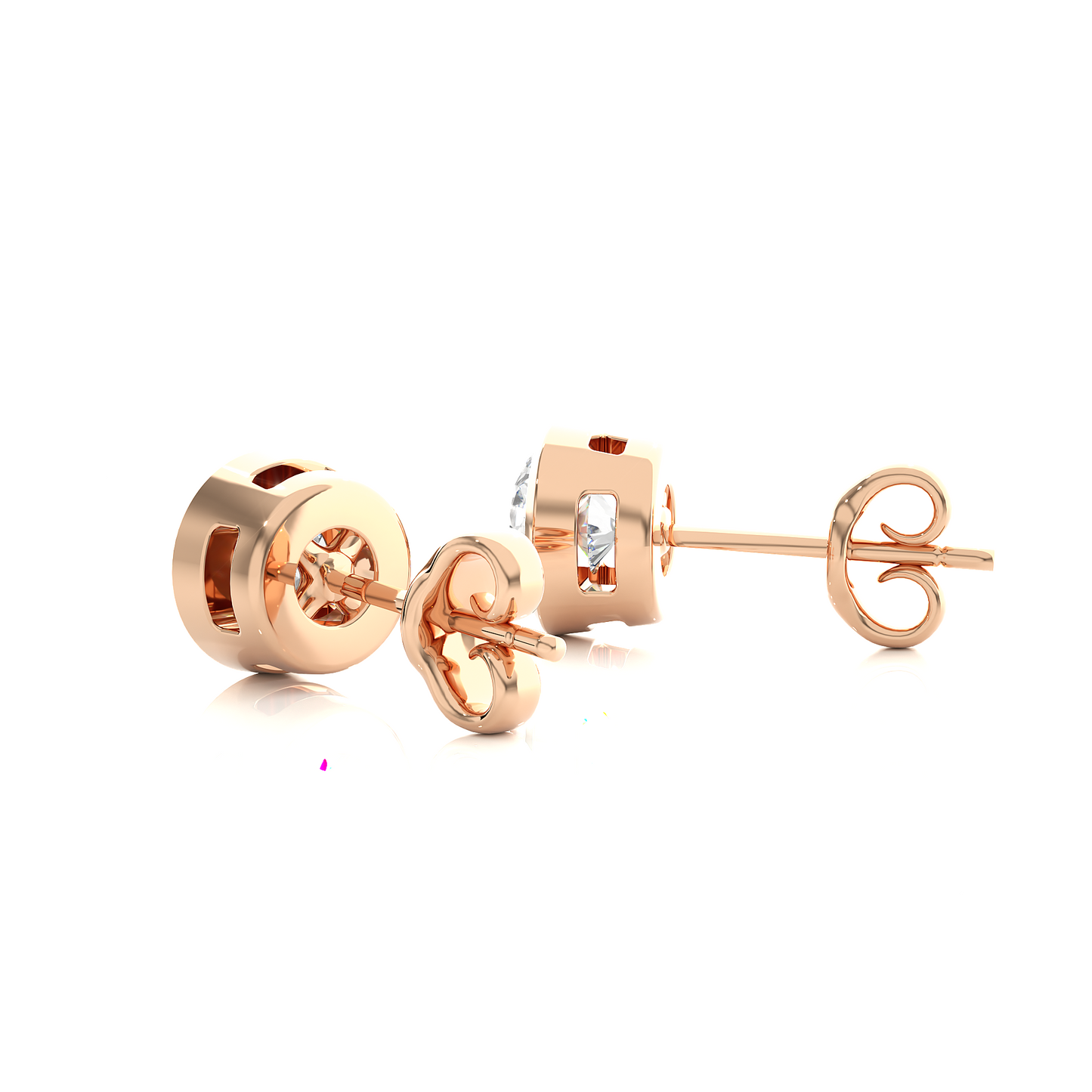 Round Lab-Grown Earring