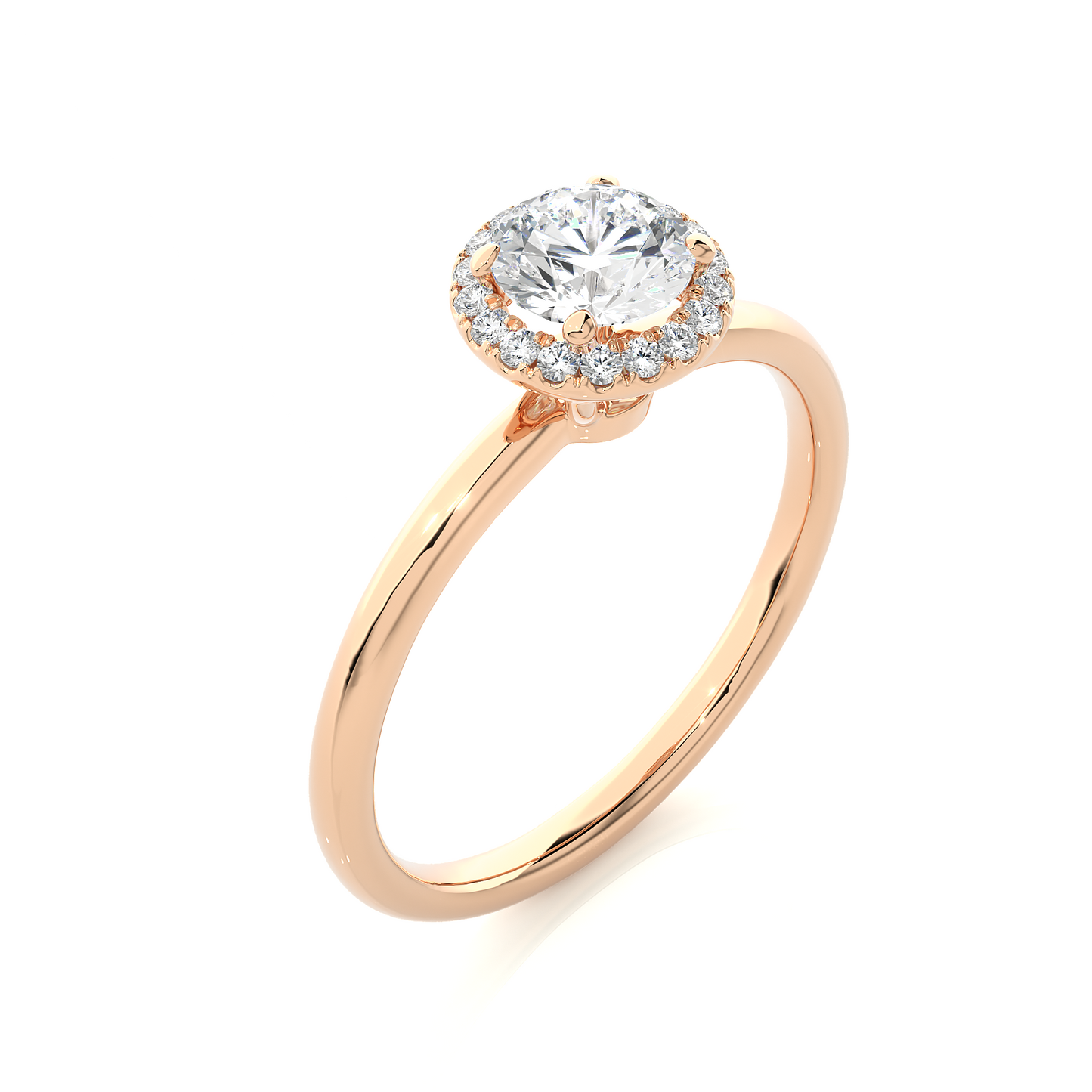 Round Sparkling Lab-Grown Ring