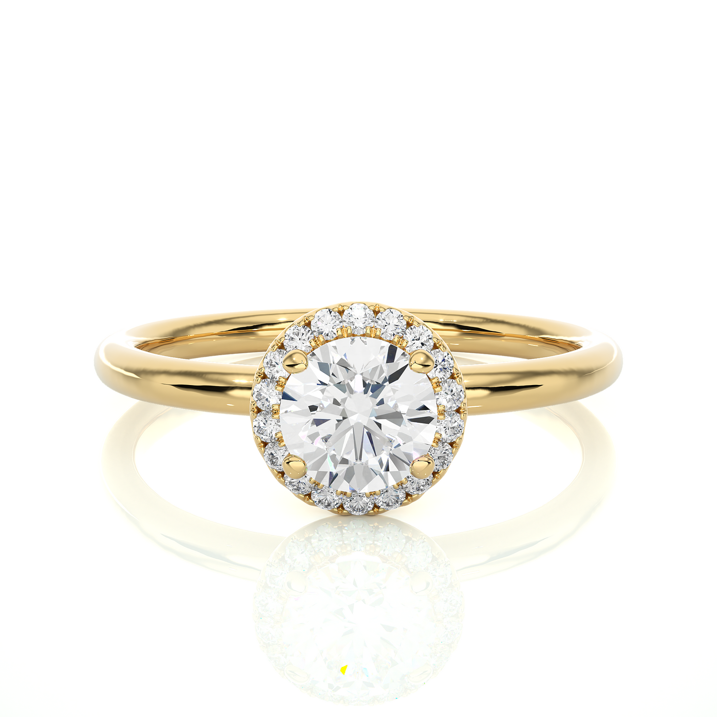 Round Sparkling Lab-Grown Ring