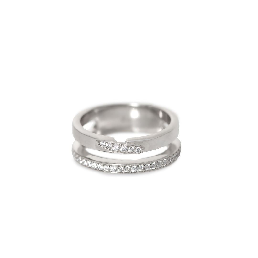 Lustrous Twin Band Ring