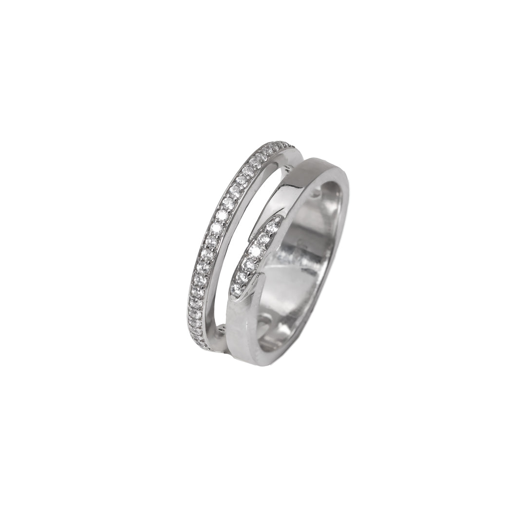 Lustrous Twin Band Ring