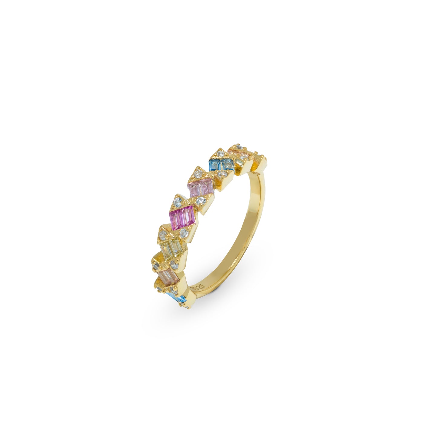 Multi-Gemstone Rainbow Ring