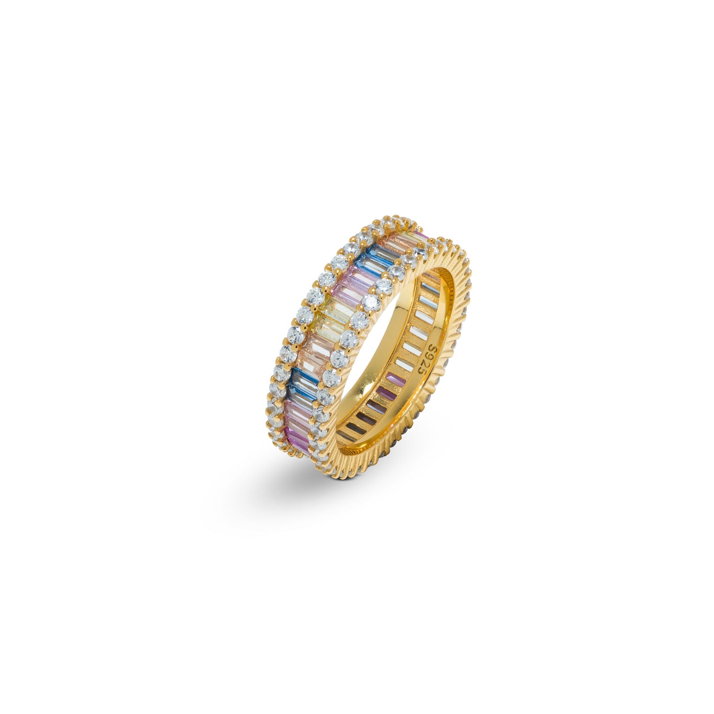 Multi-Gemstone Eternity Band