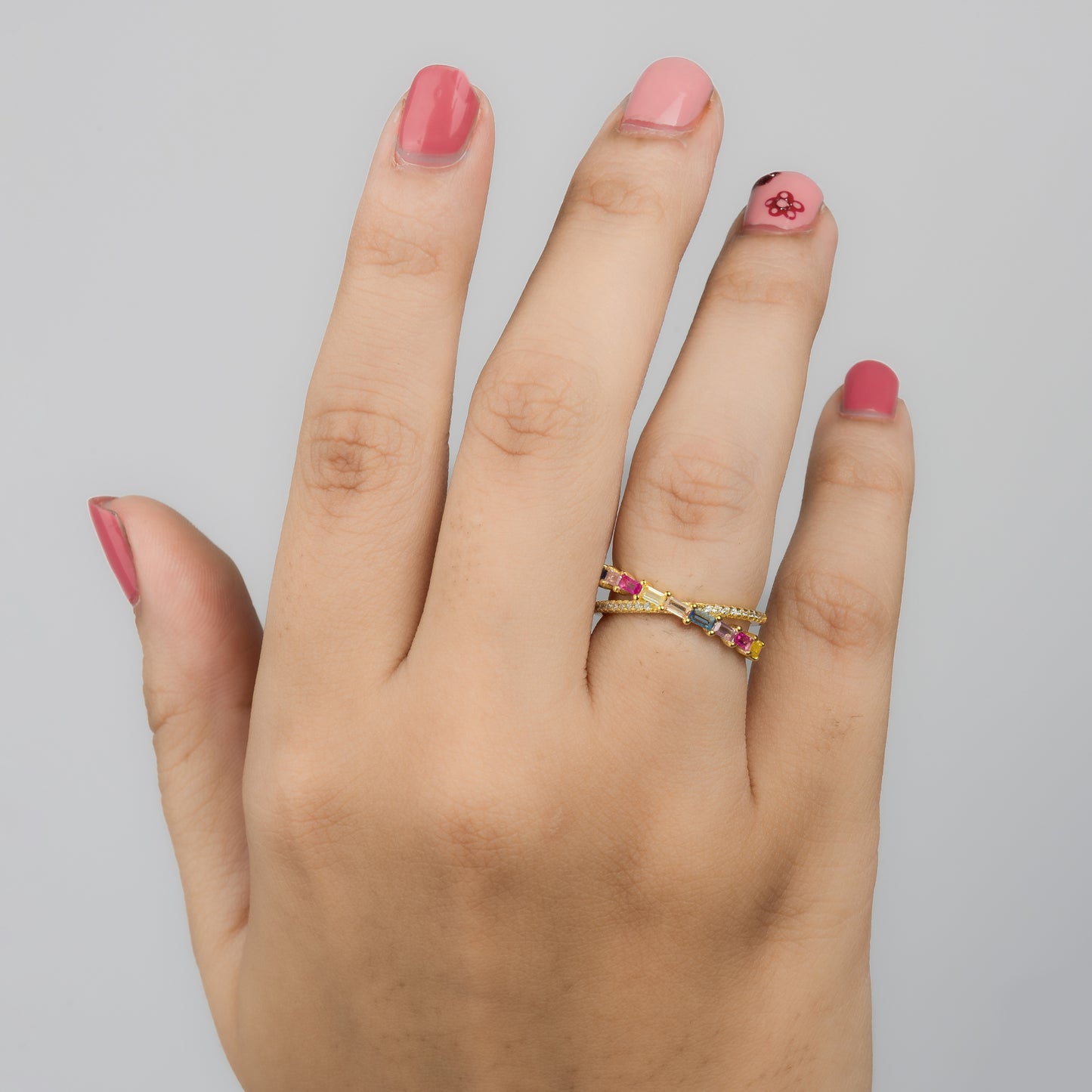 Sparkling Rainbow Ring