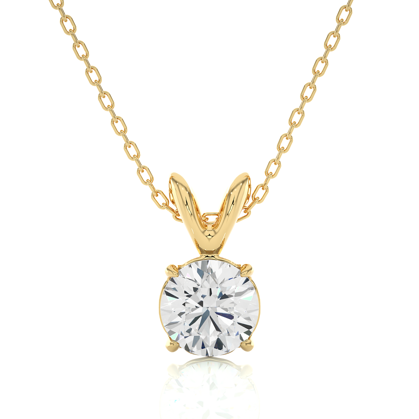 Round Cut Lab Grown Pendants