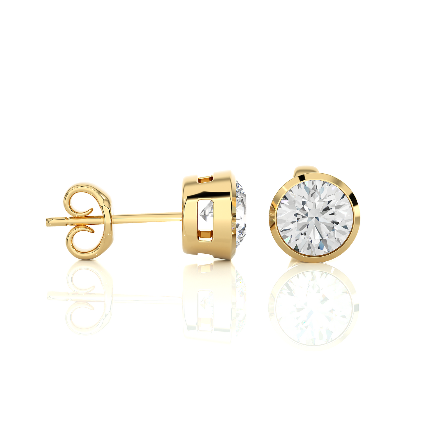 Round Lab-Grown Earring