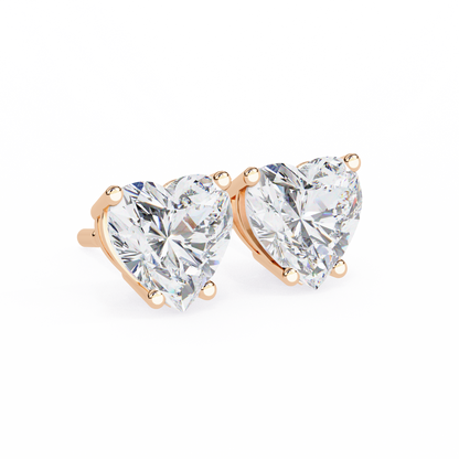 Emily Heart Lab - Grown Diamond Earrings.