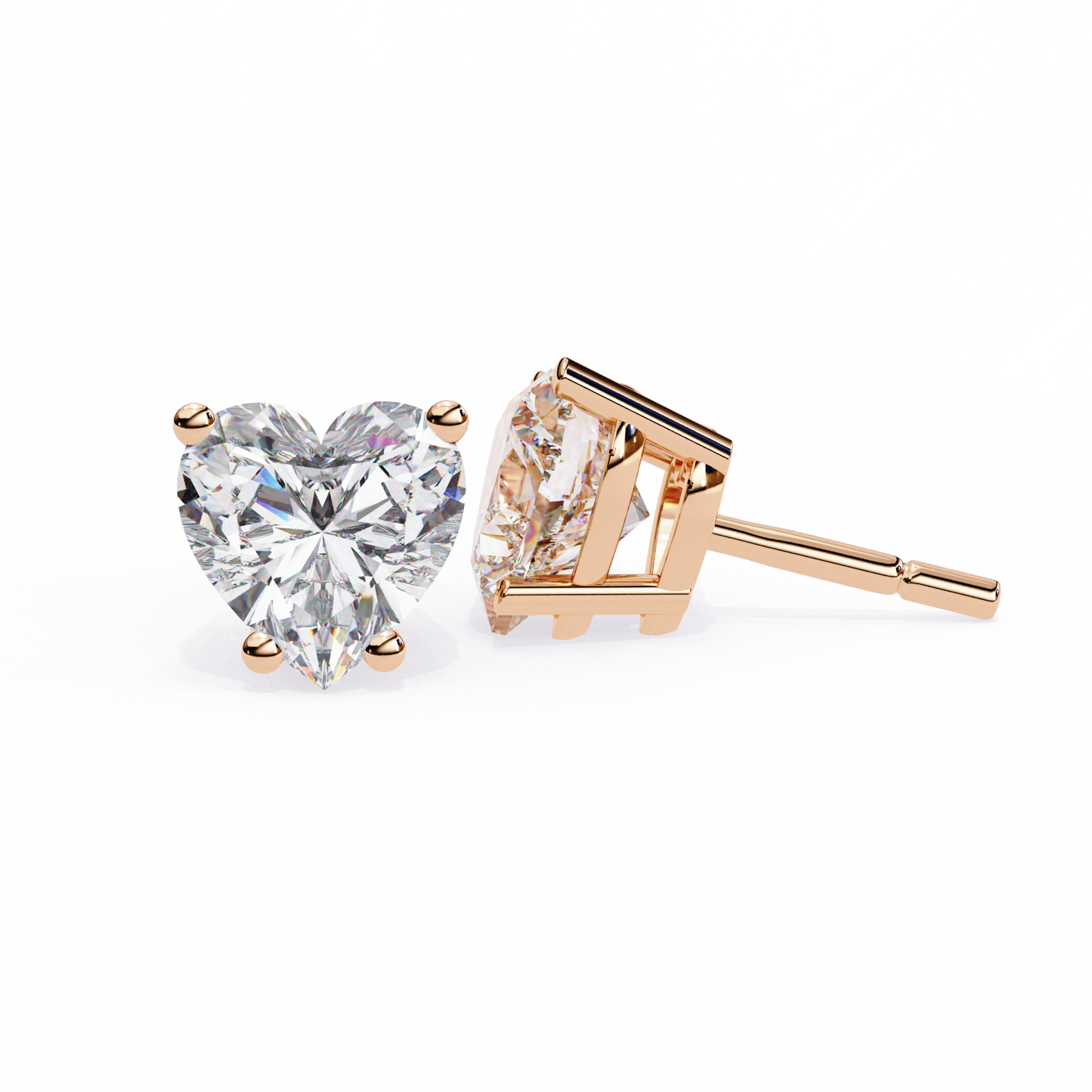 Emily Heart Lab - Grown Diamond Earrings.