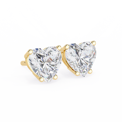 Emily Heart Lab - Grown Diamond Earrings.