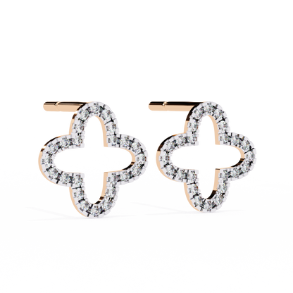 Floral Lab-Grown Diamond Earrings