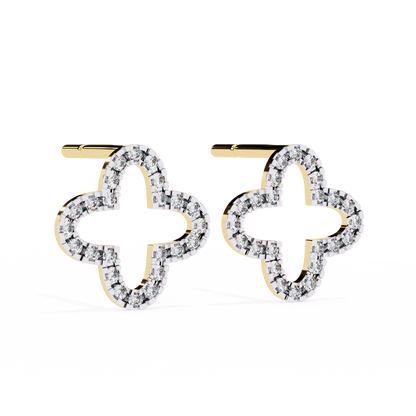 Floral Lab-Grown Diamond Earrings