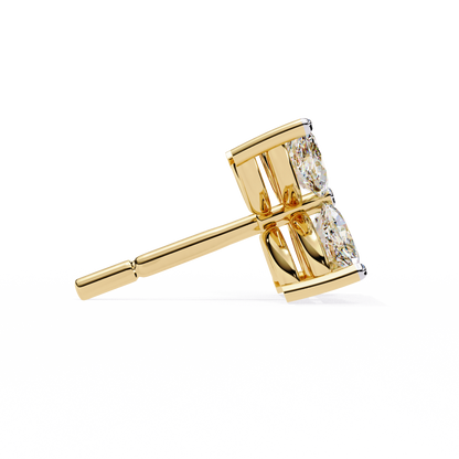 Floral Lab-Grown Diamond Earrings