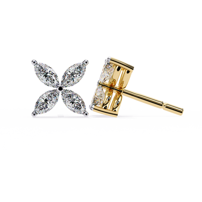 Floral Lab-Grown Diamond Earrings