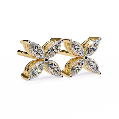 Floral Lab-Grown Diamond Earrings