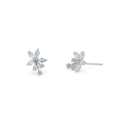 Celestial Flower Silver Earrings