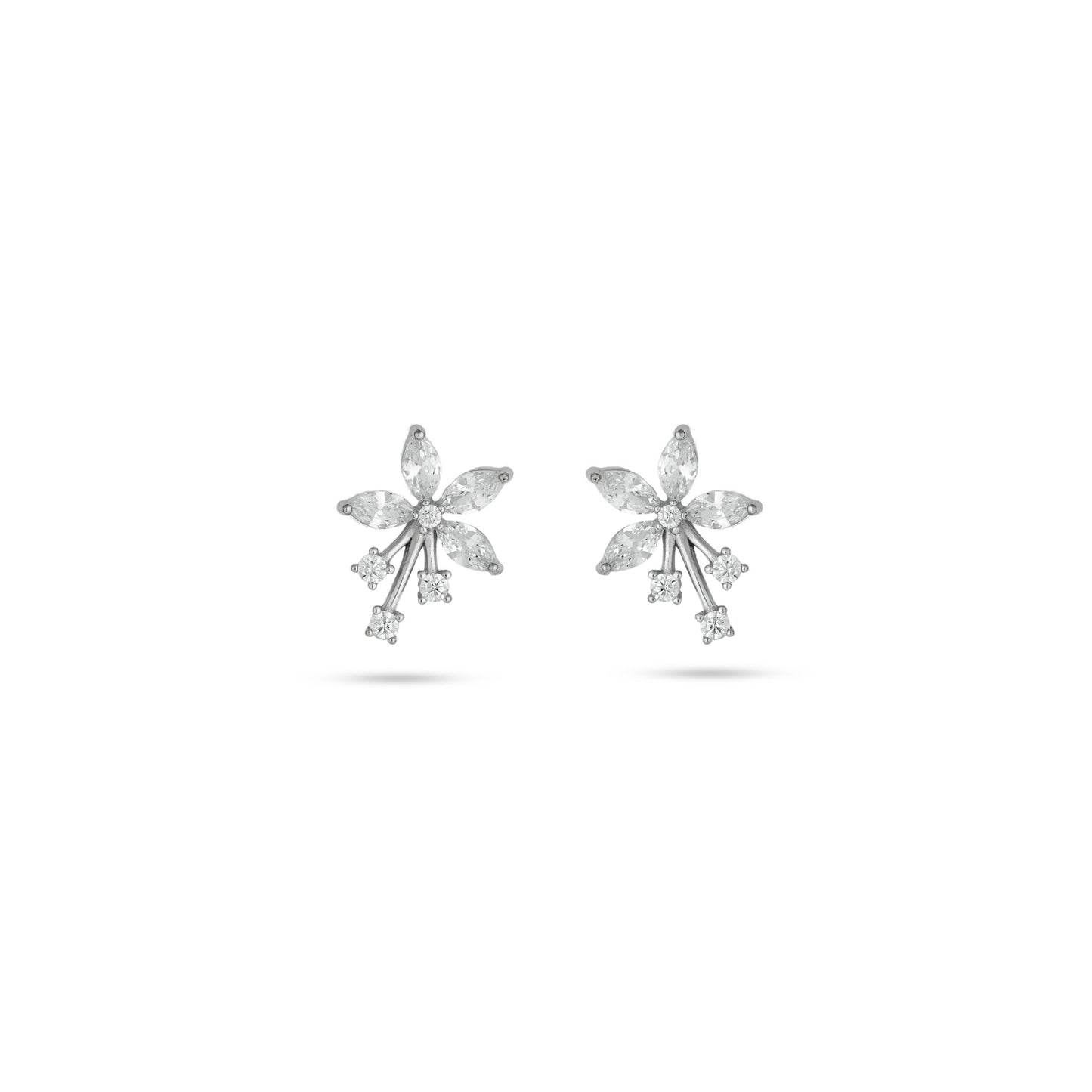 Celestial Flower Silver Earrings